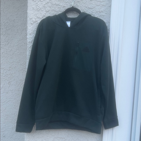 adidas Other - Adidas Men's Dark Green Hoodie Sweatshirt w Zipper Pocket Size L